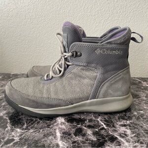 Columbia Snow Boot Nikiski 503 Women’s Size 8.5 Purple And Gray Snow Shoes
